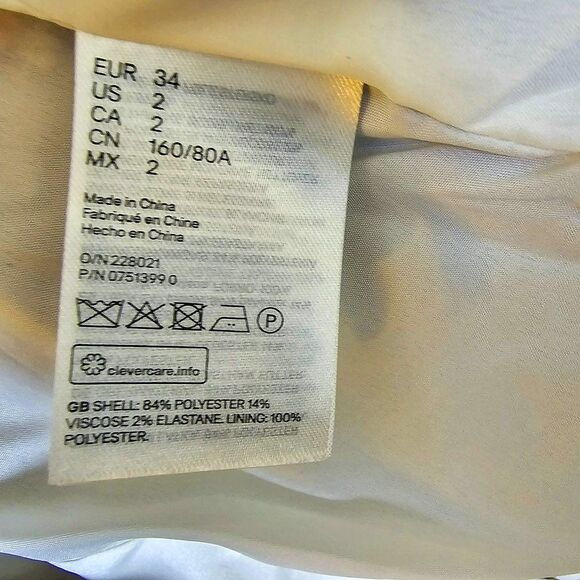 NWT H&M Fitted Hounds Tooth Blazer Size 2 - Picture 7 of 7